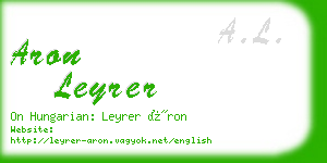 aron leyrer business card